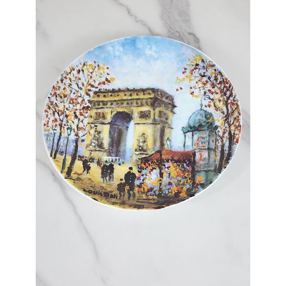 Limoges Arc De Triomphe France Porcelain 8 1/2" Plate Wall Decor Bradex Vintage - Picture 9 of 13